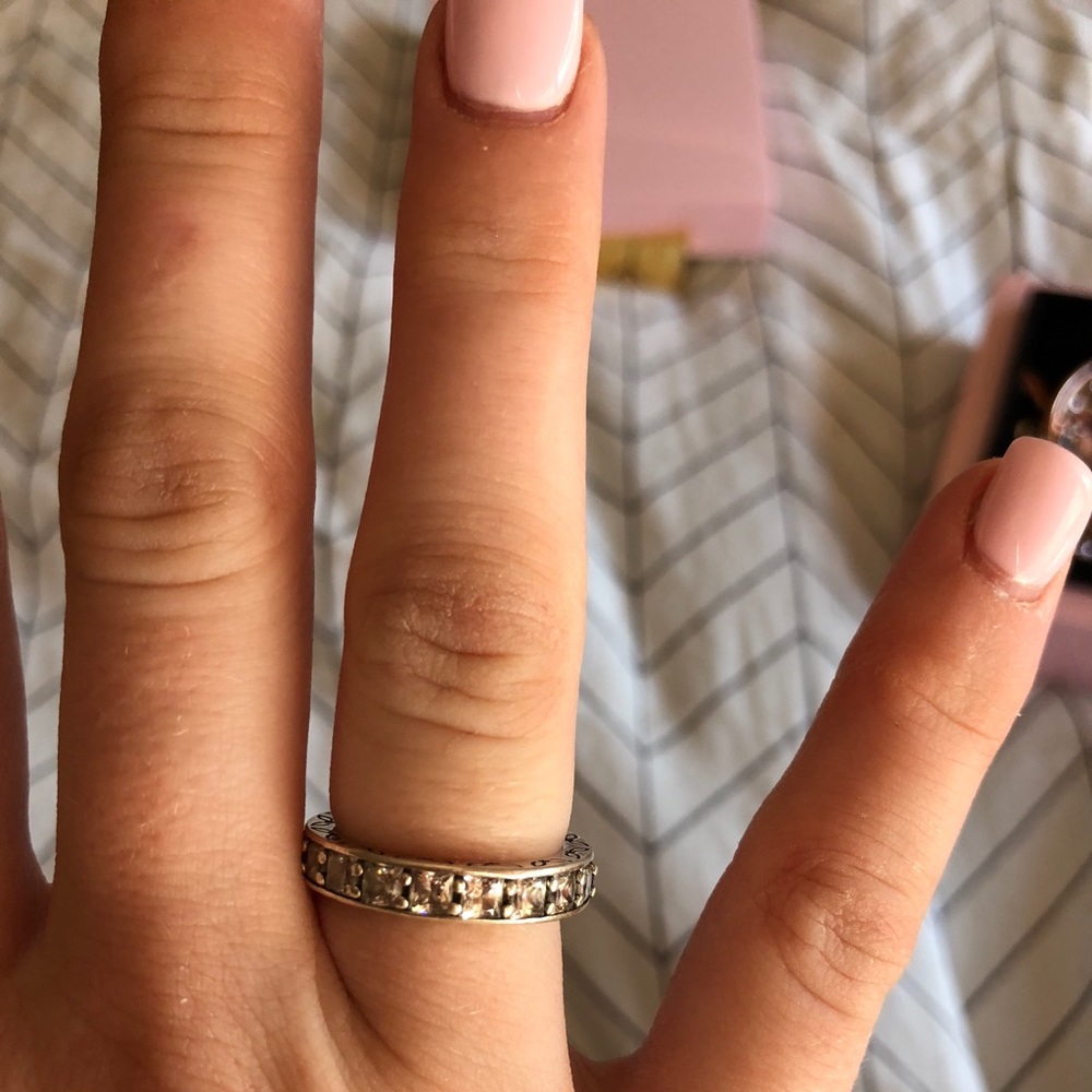 Silver pandora promise ring